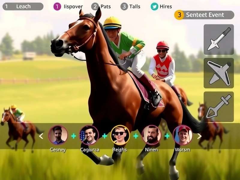 Gallop Legend gameplay screenshot showing horse racing action